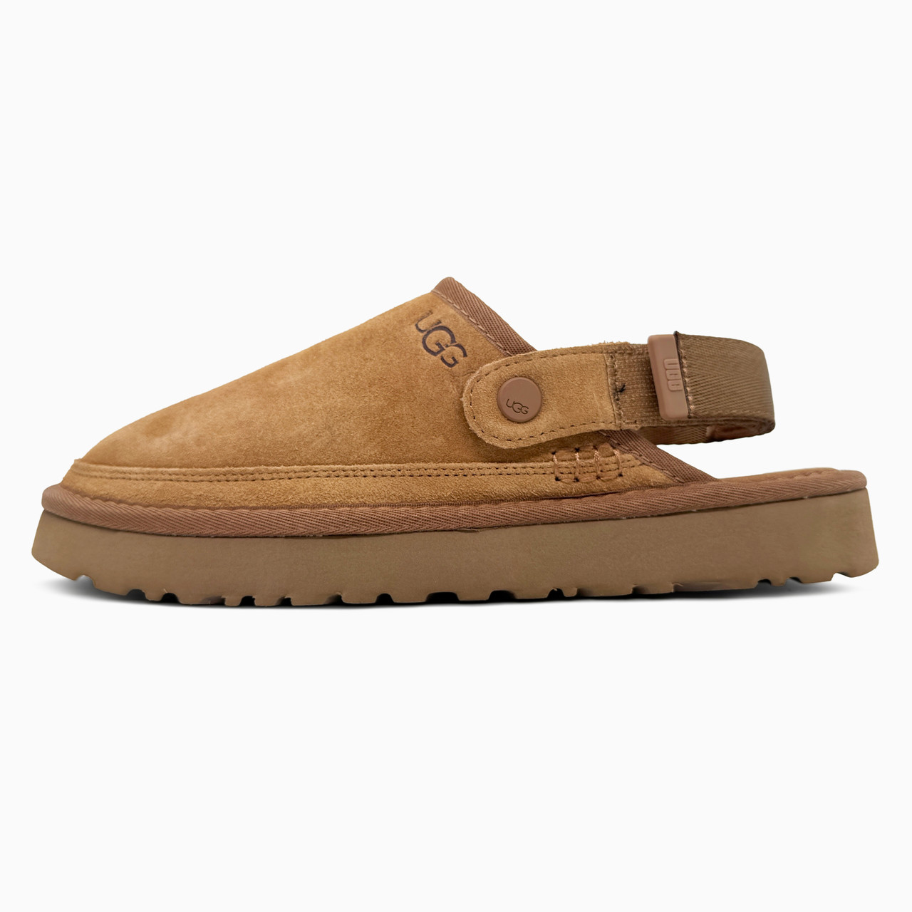 Чоловічі клоги UGG Goldenstar Clog Chestnut (коричневі) модні шльопанці ugg-0116 Уги vkross, фото 1
