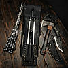 Набір кованих шампурів у шкіряному чохлі "Отаман-2 ГАРТ", фото 9
