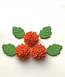 «Червоні хризантеми» набiр iз цукрової мастики для кондитерських виробів, фото 3