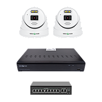 Комплект відеоспостереження на 2 камери GV-IP-K-W101/2 5MP (Ultra AI)