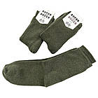 Чоловічі зимові високі махрові шкарпетки, однотонні, 41-45, 12 пар/уп хакі, фото 3