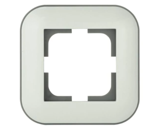 Рамка 1-а LOFT білий + сірий