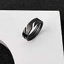 Кільце з нержавіючої медичної сталі з емаллю шириною 5.5мм «Двійник» (р16.3 17 18 19.3 20 21.3 22), фото 3