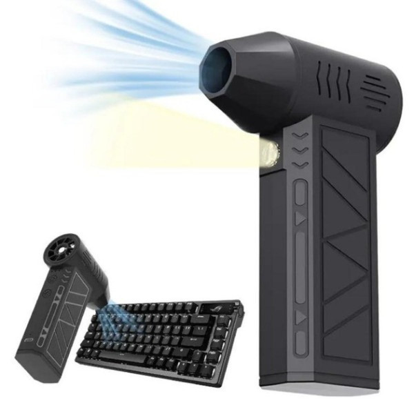 Акумуляторна повітродувка для пк MINI JET FAN ZY7400 Чорний, турбовентилятор — вітродуй побутовий