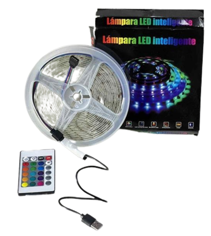 Світлодіодна самоклейна LED-стрічка з пультом RGB smd 5050 5 м від USB AND 83-20 Jw, фото 1