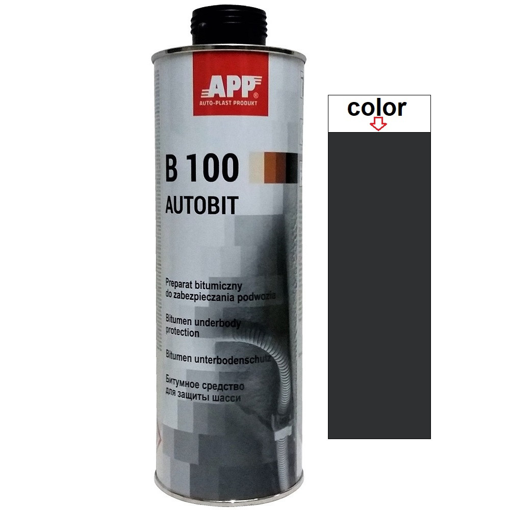 Антикорозійна бітумна мастика чорна APP Autobit B100 1л