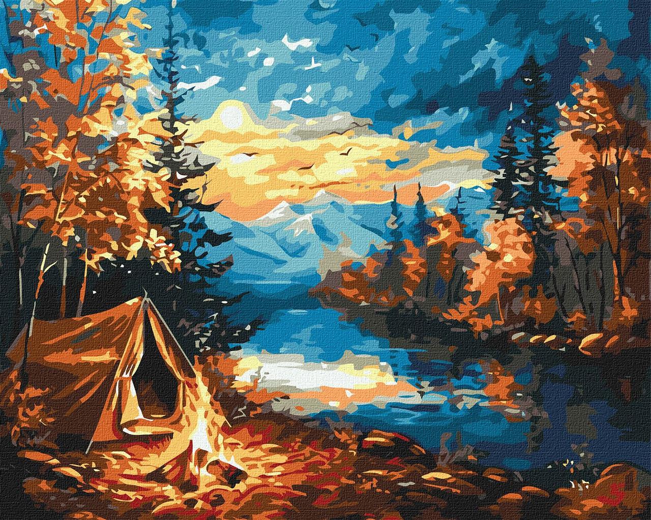 Картина за номерами 40х50 см Ніч у лісі ©art_selena_ua Ідейка KHO2903, фото 1