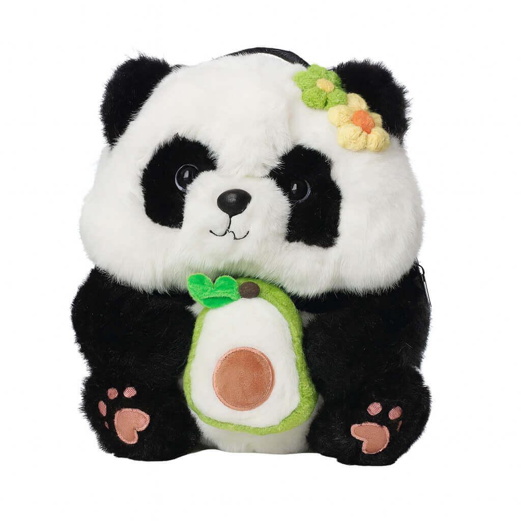 Дитячий рюкзак Панда з авокадо 30×23 см — м’який плюшевий ранець для дівчинки 2–8 років, арт. 308003, фото 1