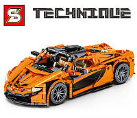 Конструктор спортивное авто SY BLOCK McLaren, 950 деталей, масштаб 1:14, инерция