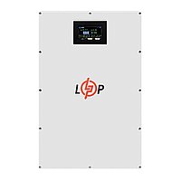 Акумулятор LP LiFePO4 51,2V - 100 Ah (5120Wh) (BMS 100A/50А) метал LCD Smart RS485/CAN JK настінний