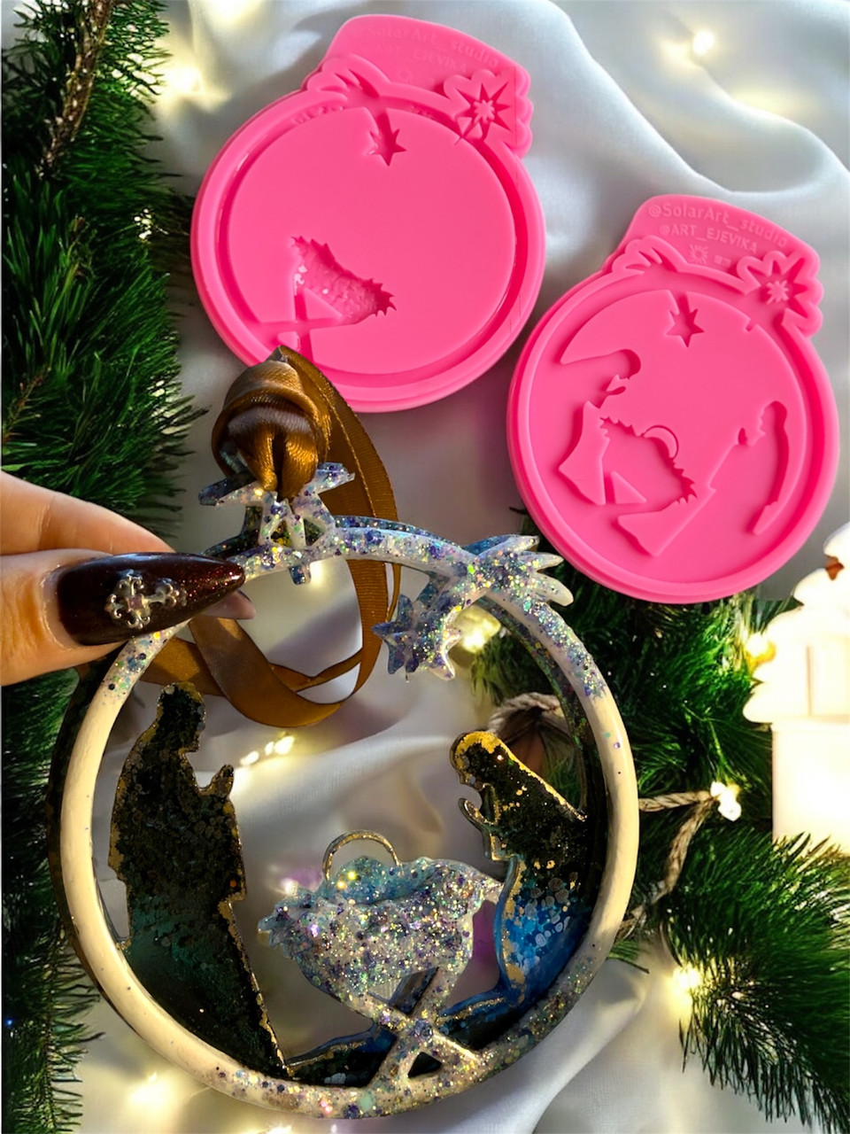 2 молди для створення 3D-композиції «Різдво: під Вифлеємською зіркою». Частково фініш (покриття), кристали., фото 1