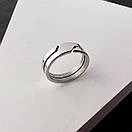 Кільце з нержавіючої медичної сталі шириною 5.5мм «Двійник» (р17 18 19 19.3 20 21.3 22), фото 2