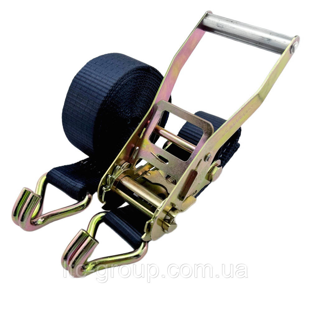 Стяжний ремінь вантажу (чорний) LIFTEC Standart Blackline 5т, 90, фото 1