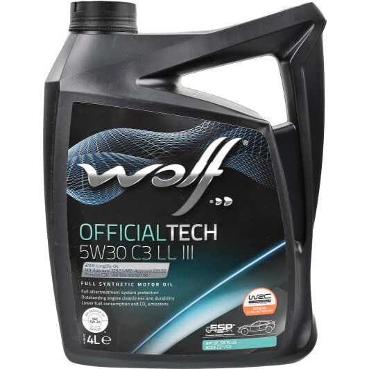 Моторна олива Wolf Oil Officialtech C3 LL III 5w30 4л, фото 1