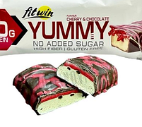 Протеїновий батончик YummY 55 г Вишня-Шоколад Cherry and Chocolate FitWin, фото 3
