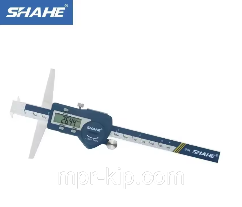 Штангенглибиномір цифровий Shahe 5113-200B з двома гачками, діапазон 0-200 мм, крок вимірювання 0,01 мм, фото 1