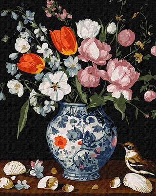 Картина за номерами 40х50 см Букет у гарній вазі ©art_selena_ua Ідейка KHO3321