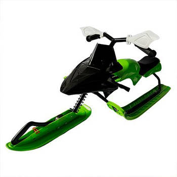 Снігокат з кермовим керуванням (м'яке сидіння, металева рама, розмір 125-49-44см) MS 4636-1 Зелений