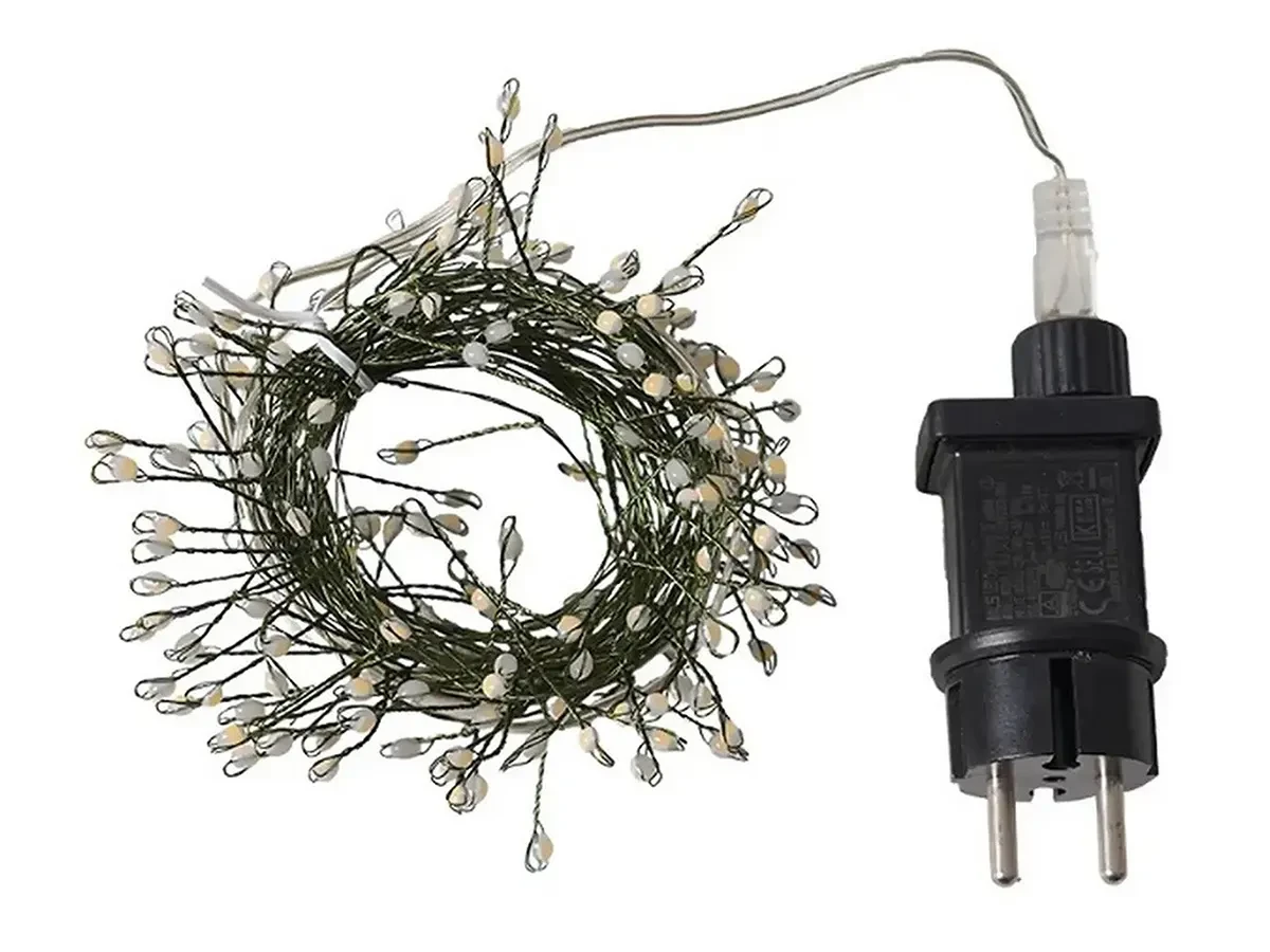 Гірлянда срібний провід таймер пульт ДК режими 6Вт 30м 900LED (білий) BS-LINE-30M900-W-2 50шт 6271, фото 1