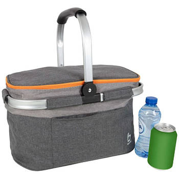 Дорожня Термосумка для продуктів та напоїв Bo-Camp Cooler Basket 20 Liters Grey (6702974) для пікніка