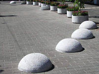 Напівсфера антипарковна бетонна 500х250 мм.