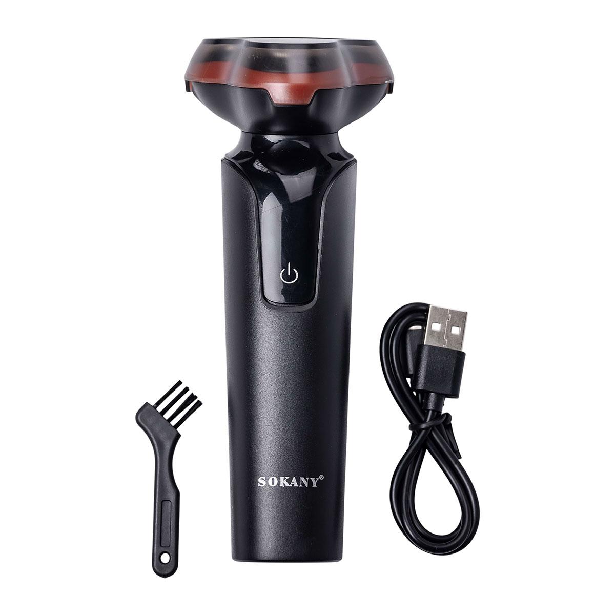 Електробритва 5 Вт 800 mAh бритва електрична бездротова з трьома голівками для гоління Sokany SK-16038R, фото 1
