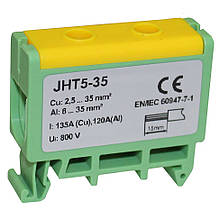 Клема силова СКНГз-JHT5-35 6-35мм2 120А "PE" жовто-зелена Ny95506543