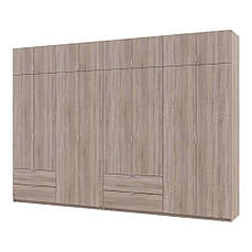 Шафа для одягу Doros Лукас Дуб сонома 4+4 ДСП 360х50х240 PREMIUM