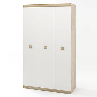 Шафа 3-х дверна Еверест Соната-1200 дуб сонома + білий PREMIUM, фото 1