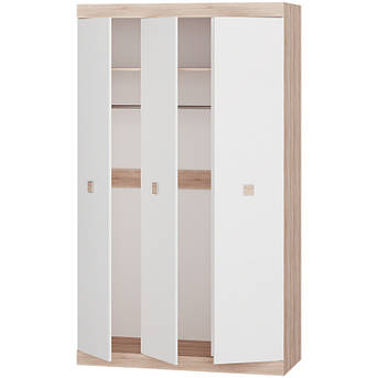 Шафа 3-х дверна Еверест Соната-1200 дуб сонома + білий PREMIUM, фото 2