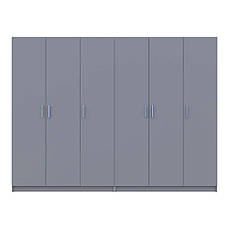Шафа для одягу Doros Промо Сірий 3+3 ДСП 270х48х204 DRS-011629 PREMIUM