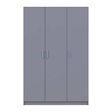 Шафа для одягу Doros Промо Сірий 3 ДСП 135х48х204 DRS-011626 PREMIUM