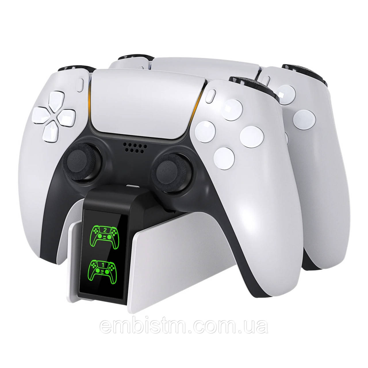 Подвійна зарядна док-станція контролерів від PS5 для 2 джойстиків DualSense PlayStation 5, фото 1