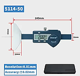 Глибиномір цифровий Shahe 5114-50, діапазон 0-50 мм, крок вимірювання 0,01 мм, фото 5