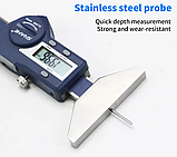 Глибиномір цифровий Shahe 5114-50, діапазон 0-50 мм, крок вимірювання 0,01 мм, фото 2