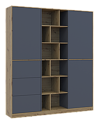 Шафа для одягу Doros Морган Дуб Артизан/Графіт ДСП 180х38.5х210 PREMIUM