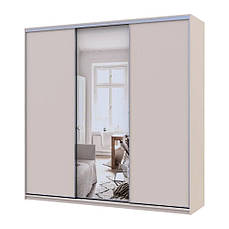 Шафа-купе Doros Сіті Лайт Кашемір 2 ДСП/1 зеркало 225х60х225 PREMIUM