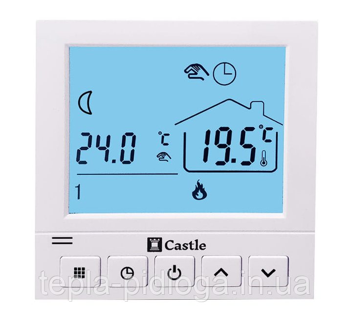 Терморегулятор програматор Castle AC819G у підрозетник, фото 1