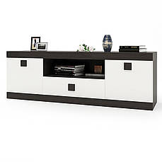 Тумба Еверест ТВ 1500 Соната 150х38х50 венге темний + білий PREMIUM