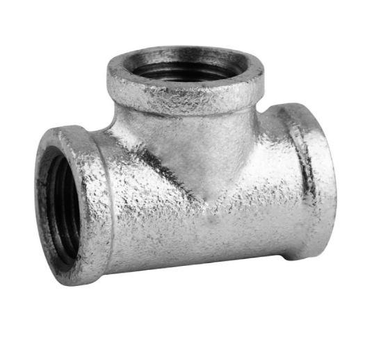Трійник чавунний ду 15 (1/2). оцинкований, фото 1