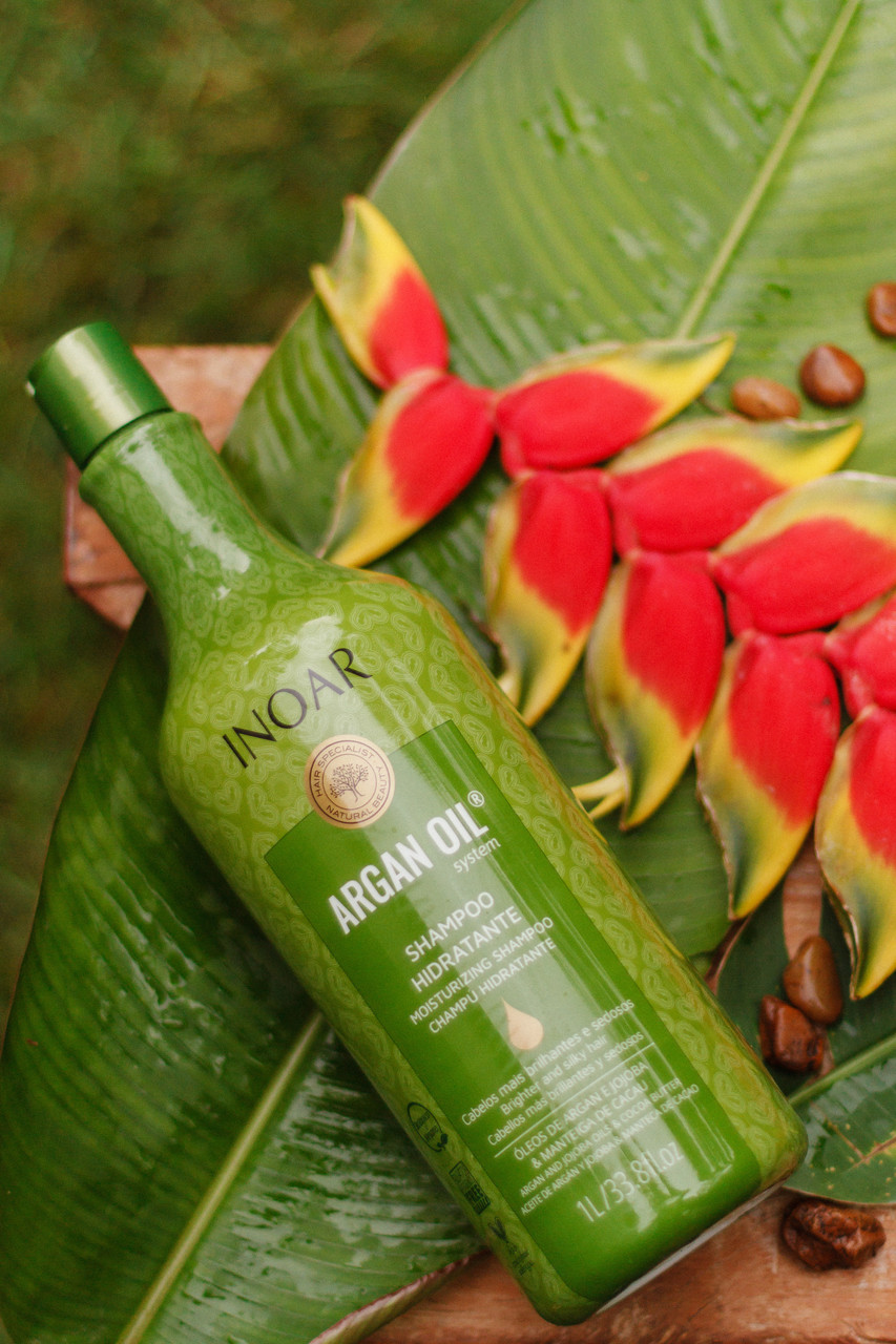 Безсульфатний шампунь для жирної шкіри голови Іноар Арганоіл, 1000 мл, фото 1