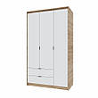 Шафа розпашна для одягу з висувними шухлядами (полиці - штанга) Еверест Сіті-1200 120,2х50х204,6 см Дуб сонома/Білий PREMIUM, фото 6