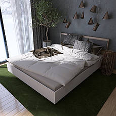 Ліжко двоспальне (щит ДСП під матрац) Еверест Сіті-1600 200,5х168,8х82,6 см Дуб сонома/Білий PREMIUM