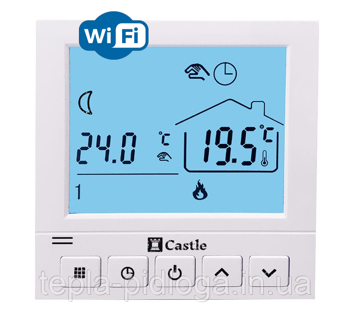 Терморегулятор програматор Castle AC819G WI-FI у підрозетник, фото 1