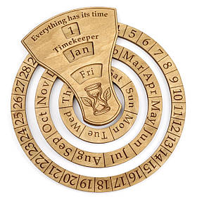 Дерев'яний вічний календар "Walnut" | Подарунок для мами, бабусі, сестри