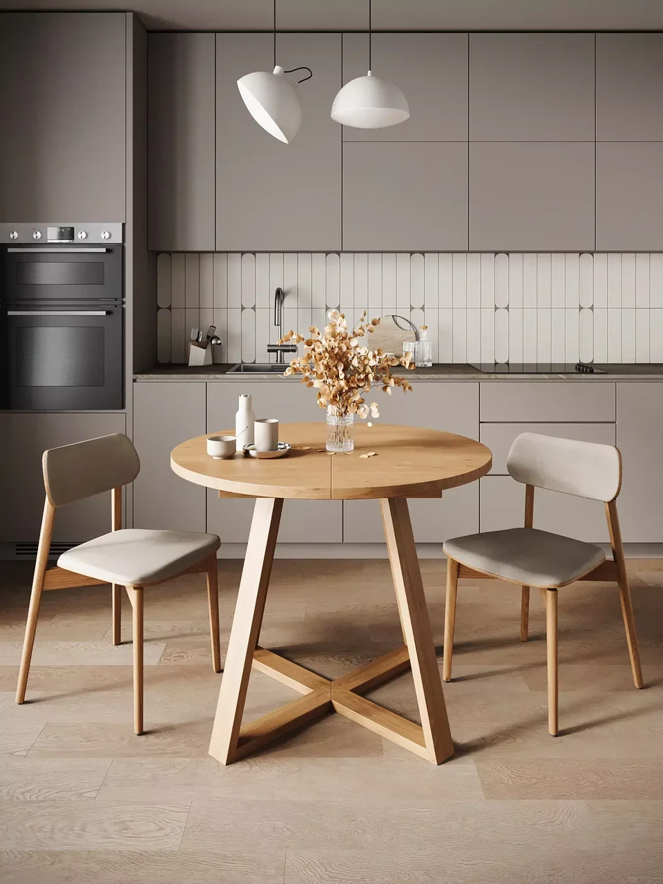 Розсувний дерев'яний стіл "Крісті" з масиву ясен, фото 1