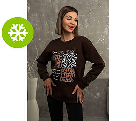 Теплий жіночий світшот "Savage" | Батал