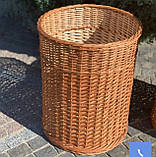 Ящик круглий плетений з кришкою, фото 2