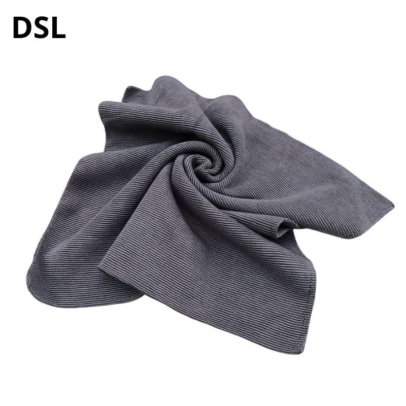 Мікрофібра безворсова в'язаного плетіння сіра 420GSM 40*40см, фото 1