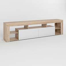 Тумба під телевізор із 5 полицями М-ЗОН Джеко 200 Сонома/Німфея Альба PREMIUM, фото 2